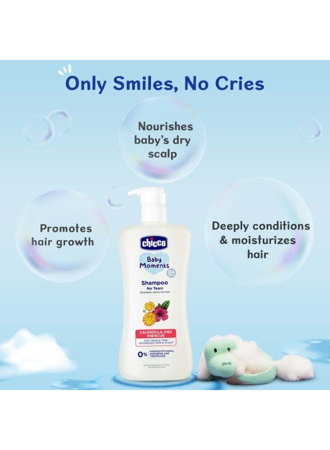 شيكو Chicco Baby Moments Shampoo for Tear-Free Bath times, Natural Ingredients, Suitable for baby’s tangle Free, smooth hair, No Phenoxyethanol and Parabens (500ml) - Image 3
